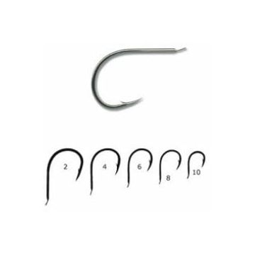 Carlig Mustad nichel forjat revers rotund 10001BLN/10buc plic (Marime Carlige: Nr. 2)