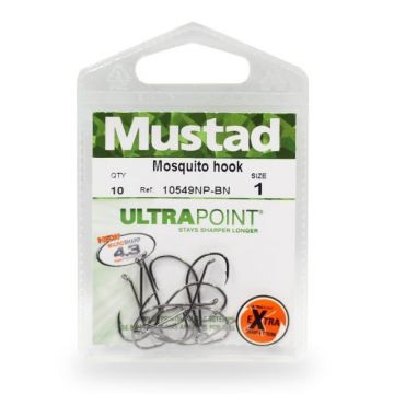 Carlige Mustad Ultrapoint 10549 nichel negru, 10buc (Marime: 1/0)