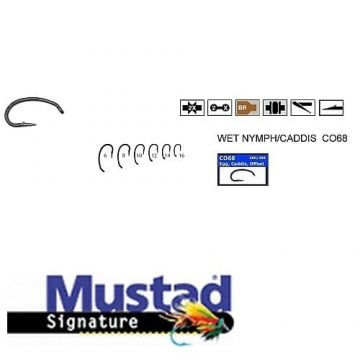 Carlige pentru musca bronz curbate, forjate Mustad (Marime Carlige: Nr. 16)