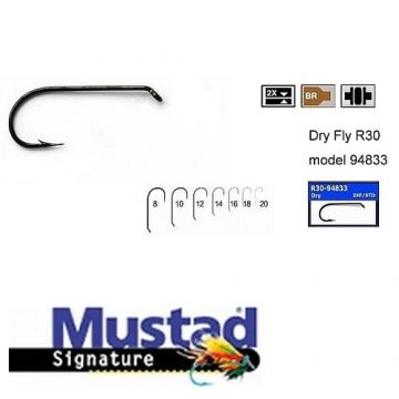 Carlige pentru musca bronz , forjate (M.R50.94840.) Mustad (Marime Carlige: Nr. 12)