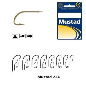 Cirlig cristal, auriu 10 buc/ plic (M.275) Mustad (Marime Carlige: Nr. 10)