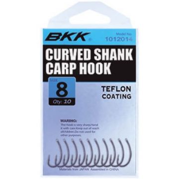 Carlige BKK Carp Curved Shank SuperSlide, 10 buc (Marime Carlige: Nr. 4)