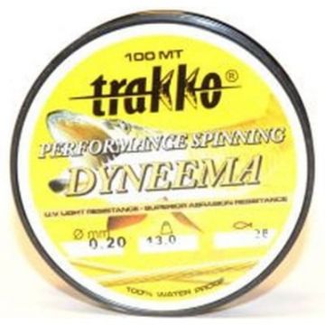 Fir Textil Trakko Dyneema Performance, verde fluo, 100 m (Diametru fir: 0.16 mm)