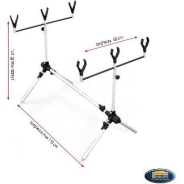 Rod Pod crap aluminiu 3 posturi LineaEffe