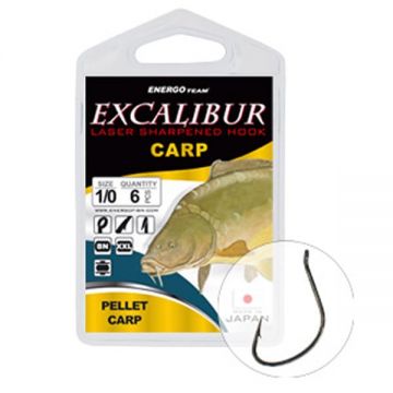 Carlige Excalibur Pellet Carp BN, 10buc (Marime Carlige: Nr. 2)