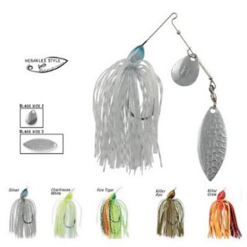 Spinnerbait Herakles Flatter Compact Tandem, Fire Tiger, 7g