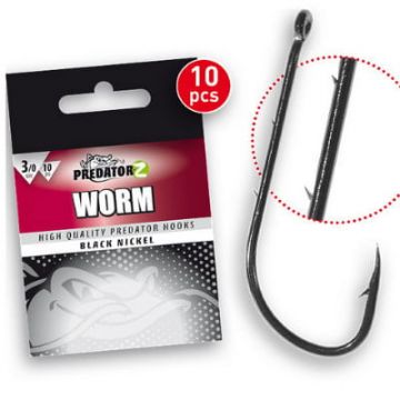 Carlige Carp Zoom Predator-Z Worm, 10 bc (Marime Carlige: Nr. 1)