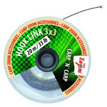 Fir Carp Zoom Hooklink 3x3, Brown, 20m (Rezistenta fir: 25 lbs)