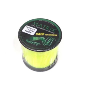 Fir monofilament Matrix Fluo Galben, 1000m Carbotex (Diametru fir: 0.26 mm)