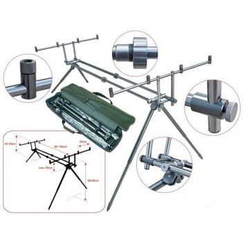 Rod Pod 4 lansete aluminiu Baracuda RP 3