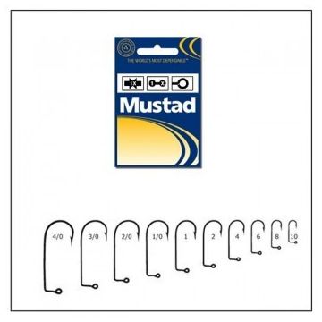 Carlig negru nichel pentru twister Mustad 100buc/plic (Marime Carlige: Nr. 3/0)