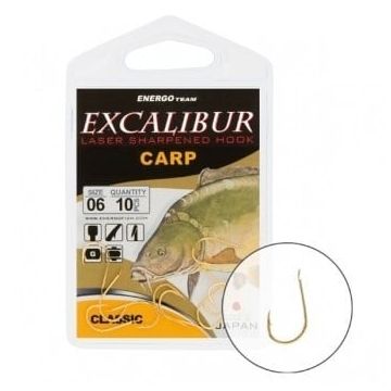 Carlige Excalibur Carp Classic Gold diverse marimi (Marime Carlige: Nr. 14)