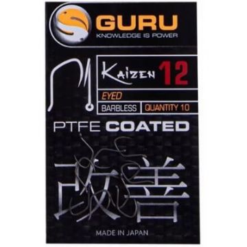 Carlige Guru Kaizen Eyed Barbeless, 10bc (Marime Carlige: Nr. 18)