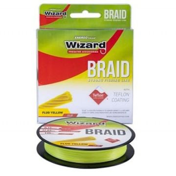 Fir textil Wizard Braid galben 135m (Diametru fir: 0.25 mm)