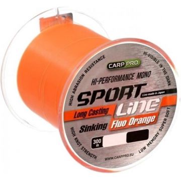 Fir Carp Pro Sport Line, Fluo Orange, 300m (Diametru fir: 0.23 mm)