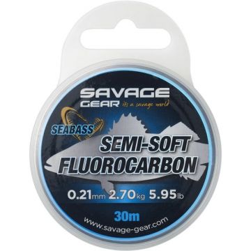 Fir Savage Gear Semi-Soft Fluorocarbon Seabass, 30m (Diametru fir: 0.39 mm)