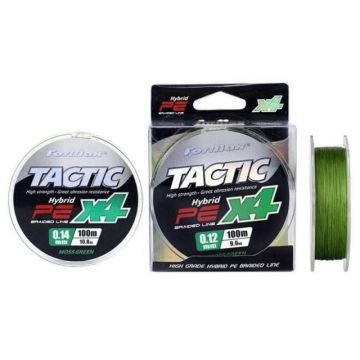 Fir Textil Formax Tactic PE X4, verde-fluo 100m (Diametru fir: 0.16 mm)