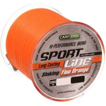 Fir Carp Pro Sport Line, Fluo Orange, 1000m (Diametru fir: 0.26 mm)