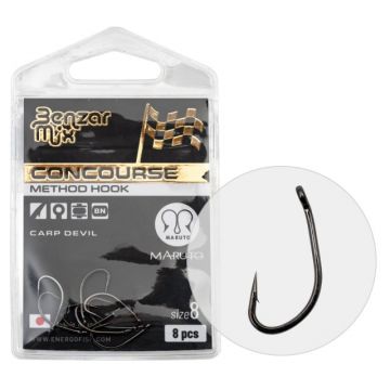 Carlige Benzar Concourse Method Carp Devil, 8 buc (Marime: 14)