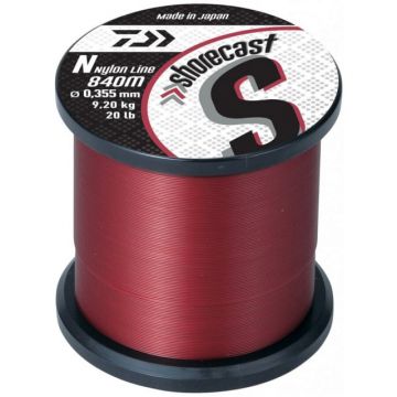 Fir monofilament Daiwa Shorecast, rosu, 840-1250m (Diametru fir: 0.31 mm)