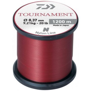 Fir monofilament Daiwa Tournament Nylon, rosu, 1200m (Diametru fir: 0.28 mm)