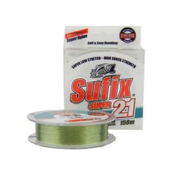 Fir Sufix Super 21 Low Stretch, Lo-Vis Green, 150m (Diametru fir: 0.16 mm)