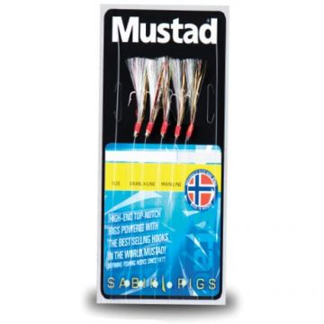 Taparina Mustad Rainbow Flasher, 5buc (Marime Carlige: Nr. 6)