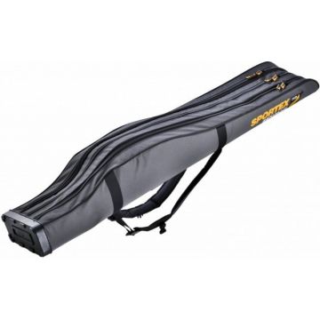 Husa Rigida Sportex Super Safe III Grey, 3 Lansete + 3 Mulinete (Lungime husa: 125 cm)