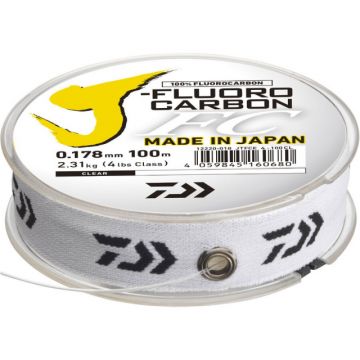 Fir Fluorocarbon Daiwa J, Transparent, 100m (Diametru fir: 0.20 mm)