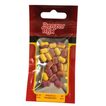 Pop-Up Benzar Mix Instant Mini Dumbell Bicolor, 8-10mm, 20buc (Aroma: Ananas&Afine)