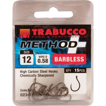 Carlige Method Plus 15 buc/ plic Trabucco (Marime Carlige: Nr. 12)