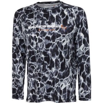 Bluza Savage Gear Night UV WaterPrint, maneca lunga (Marime: M)