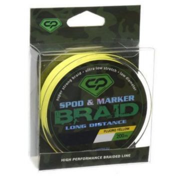 Fir textil Carp Pro Diamond Spod & Marker Braid, galben fluo, 200m (Diametru fir: 0.16 mm)