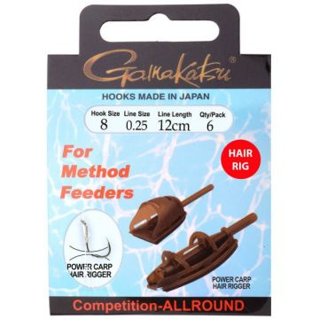 Montura Gamakatsu Method Hair PCHR, 6buc (Marime Carlige: Nr. 10)