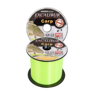 Fir EnergoTeam Excalibur Carp, Galben Fluo, 3000m (Diametru fir: 0.20 mm)