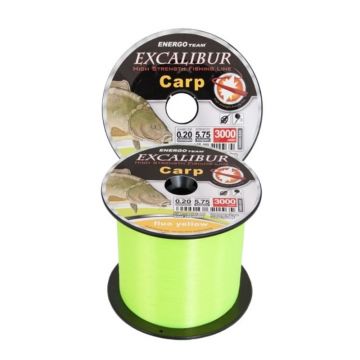 Fir EnergoTeam Excalibur Carp, Galben Fluo, 3000m (Diametru fir: 0.30 mm)