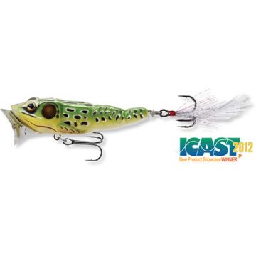 Vobler Livetarget Frog Popper, culoare Green-Yellow, 6.5cm, 7g