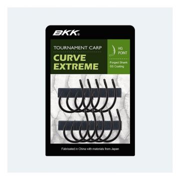 Carlige BKK Curve Extreme, 10buc (Marime Carlige: Nr. 2)