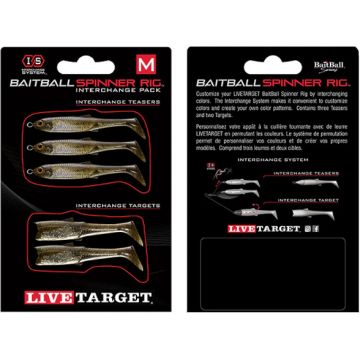 Rezerva Spinnerbait Livetarget Rig, Small, culoare Green Pumpkin-Silver