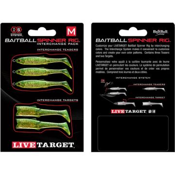 Rezerva Spinnerbait Livetarget Rig, Small, culoare Lime Chart-Gold