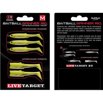 Rezerva Spinnerbait Livetarget Rig, Small, culoare Lime Chart-Silver