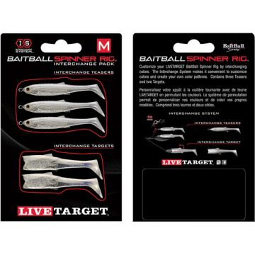 Rezerva Spinnerbait Livetarget Rig, Small, culoare Pearl White-Silver