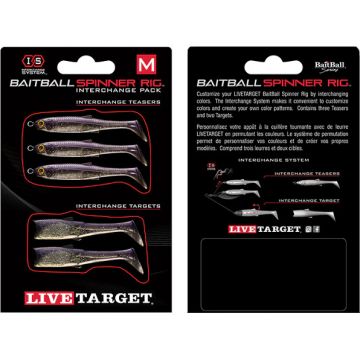 Rezerva Spinnerbait Livetarget Rig, Small, culoare Purple Pearl-Silver