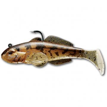 Shad Livetarget Goby Swimbait, culoare Natural-Bronze, 8cm, 14g, 3 Buc/Plic