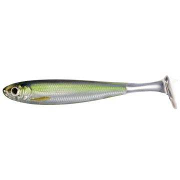 Shad Livetarget Slowroll Shiner Paddle Tail, culoare Silver-Green, 8.5cm, 4buc