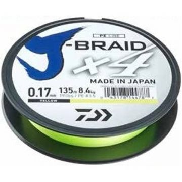 Fir textil Daiwa J-Braid X4, 135m (Diametru fir: 0.07 mm)