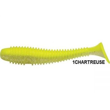 Shad Ribbed Swing Chartreuse 7cm, 12buc/plic Rapture