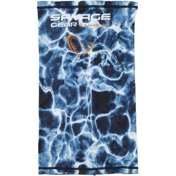 Buff Savage Gear Sunmask Marine UV One Size, Sea Blue