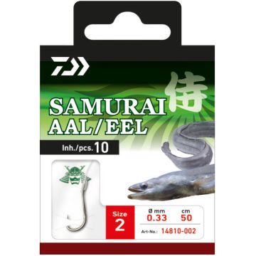 Carlige Legate Daiwa Samurai Eel, 10buc/plic (Marime Carlige: Nr. 1)