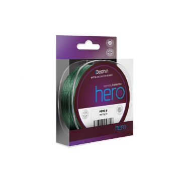 Fir Textil Delphin HERO 8, Verde, 117m (Diametru fir: 0.12 mm)